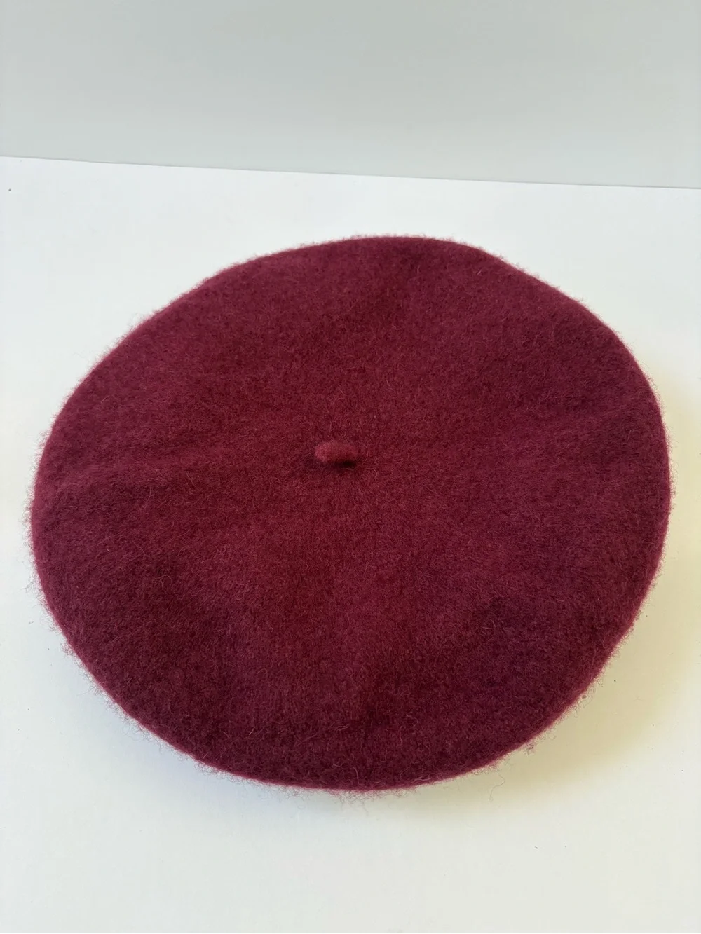 Brixton Beret 100% Wool Dark Red Burgundy Hat M Academia Clueless Teacher Artsy